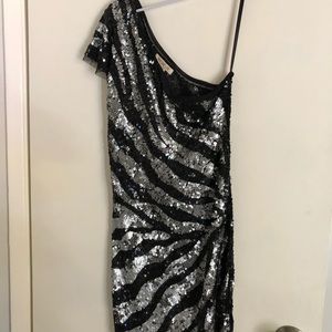 Arden B one shoulder sequin cocktail dress